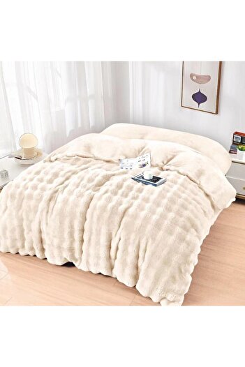 Pucioasa Cocolino Spot Blanket 200x230cm, Cream