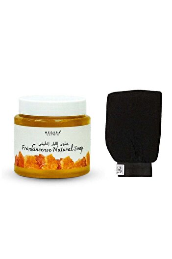 MEDSPACLINIC Frankincense Natural Soap with Luffa, Exfoliates the Dead Skin, Soothing and Moisturizing, Hammam Ri