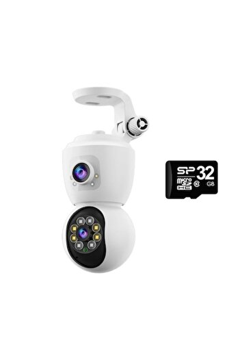 dalimag Surveillance Camera with MicroSD 32 GB WiFi, Double, Model JT-8292, 1080p Full HD, Baby Monitor, wit