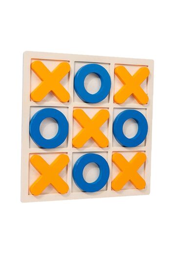 rexa Handmade Wooden XOXO Board Game – 12.5 x 12.5 x 0.5 cm, Classic Tic-Tac-Toe Strategy Game