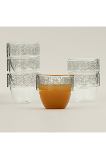 Dallaty glass coffee cup set 6pcs