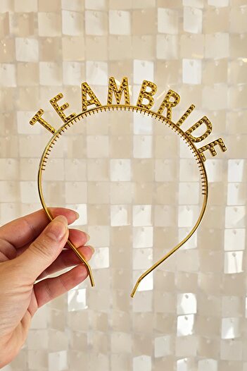 PEKSHOP Team Bride Crown Gold Bridesmaid Crown Bachelorette Crown Gold Team Bride