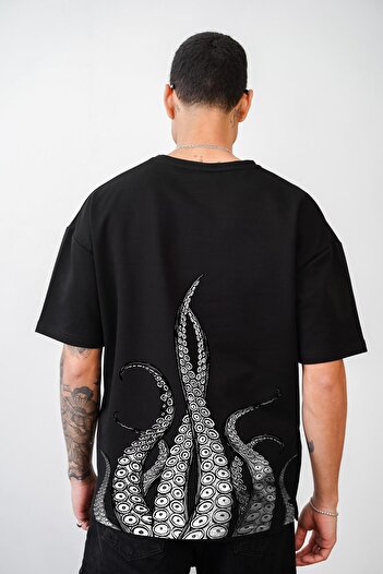 king brich Μπλουζάκι με στάμπα Octopus Unisex Oversize