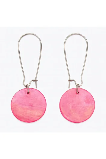 OEM Handmade White Mother-of-Pearl Earrings – For a delicate and feminine look