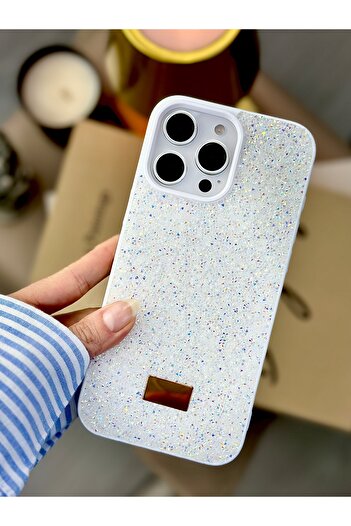 Go Aksesuar iPhone 14 Promax Compatible Diamond Design Sparkling Shiny Diamond Silicone Case