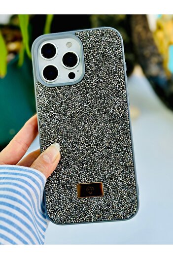 Go Aksesuar iPhone 14 Promax Compatible Diamond Design Sparkling Shiny Diamond Silicone Case