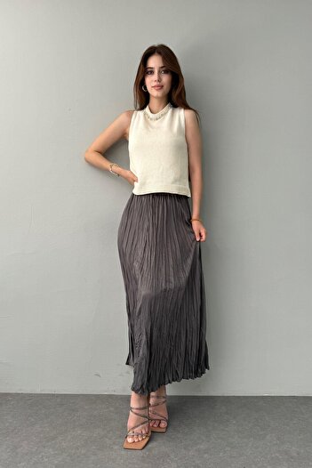 FA Butiq Women's Smoked Crash Skirt
