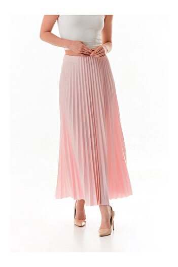 FA Butiq Women's Pink Pleated Skirt