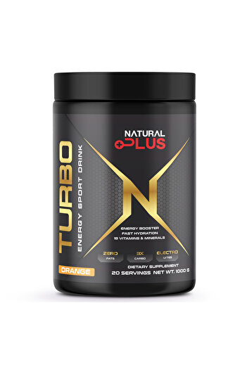 Natural Plus Turbo+Charge ,1kg ,Isotonic , Orange flavour