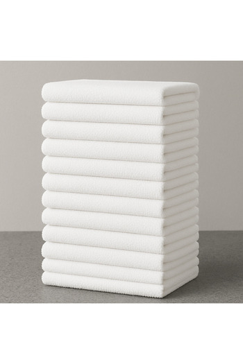 KAYABEY HOME Set of 12 Professional Barber & Hairdresser Towels – 50X90 cm 100% Cotton