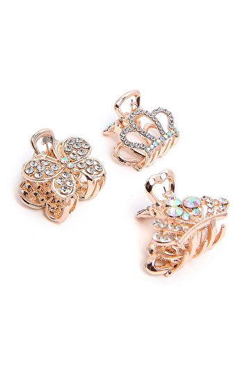 R&B White PO3 LADIES HAIR CLAW