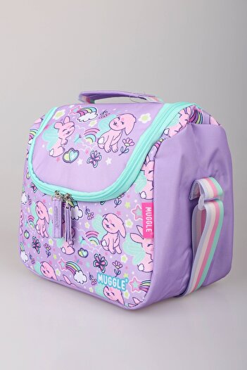 MUGGLE "Dekomus Wet Wipes Gifted" "Fluffy Bunny Collection" Thermos Lunch Box
