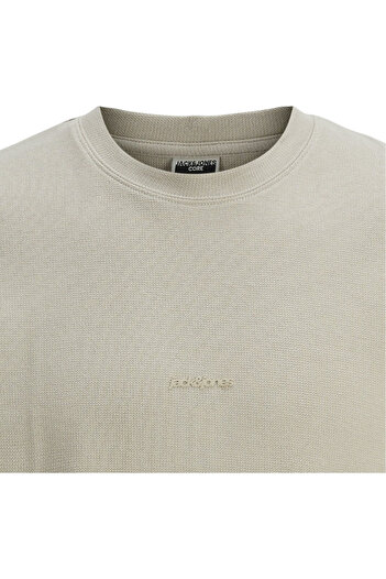 Jack & Jones JACK & JONES Μπλούζα από ύφασμα Tarmac - 12273217-Καθαρό κασμίρ
