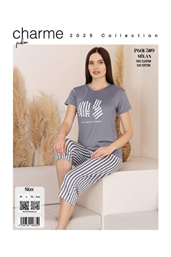 CHARME Life Is Better Short Sleeve Women's Pajamas Set