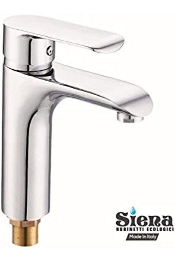 Siena Basin Faucet chrome plated complete set with popup drain, flexible mixer pipe and accessories (Serie