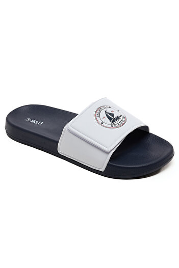 R&B White MENS SLIDERS 40-45