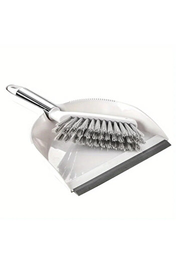 Choice1 white 1 Set of Desktop Broom Set, Compact Broom, Suitable for Household Durable Plastic Shovel Brush