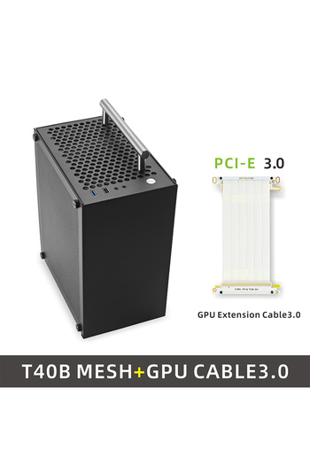 choice2 T40 Black Cable3.0 METALFISH T40 Mini ITX Black Case 7L Gaming Computer Chassis Compact transparent
