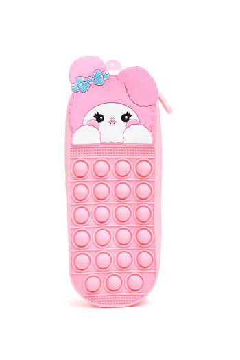 R&B Pink Silicone Pencil Case