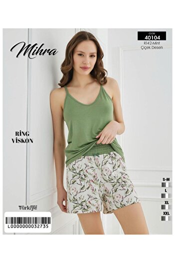 Mihra Floral Patterned Rope Strap Pajama Set