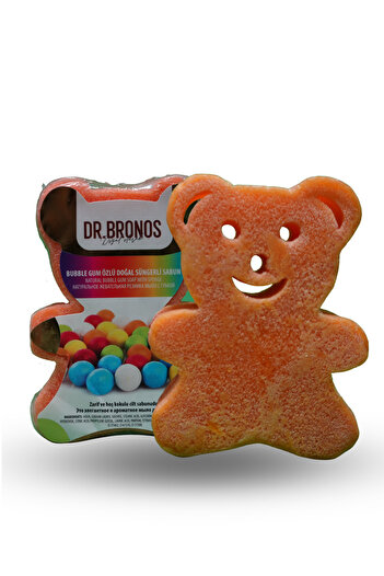Dr.Bronos Bubble Gum Extract Natural Sponge Teddy Bear Soap 135 Gr