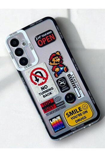 Merwish Samsung Galaxy A16 Compatible Super Mario Pattern Transparent Case Cover