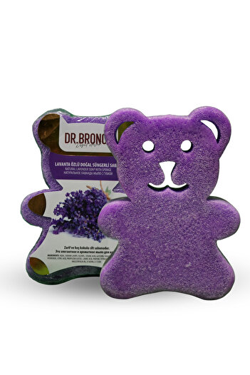 Dr.Bronos Natural Sponge Teddy Bear Soap with Lavender Extract 135 Gr