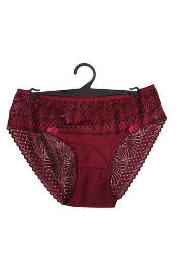 PATRON Stretchy Panties with Lace and Ribbon Detail