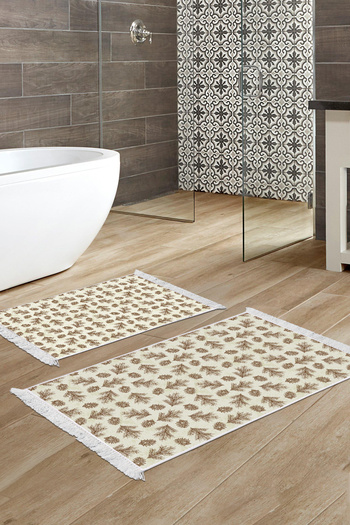 Alanur Home Non-Slip Base Djt Toilet Set Trend Fringed Vintage Al5013 Beige