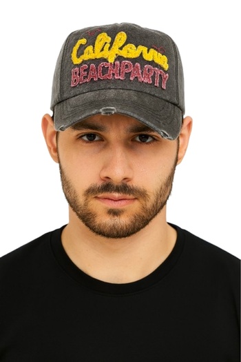 CosmoOutlet Men's California Beach Party Washable Vintage Adjustable Unisex Sports and Casual Black Color Hat