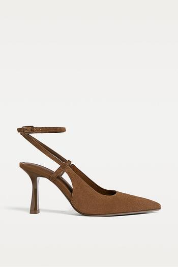 Stradivarius Split suede heeled shoes