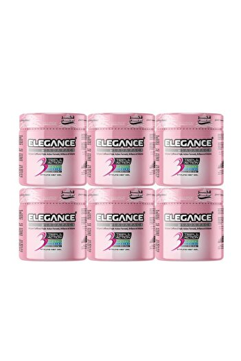Elegance Triple Action Hair Gel – Pink, 250ml (Pack of 6)