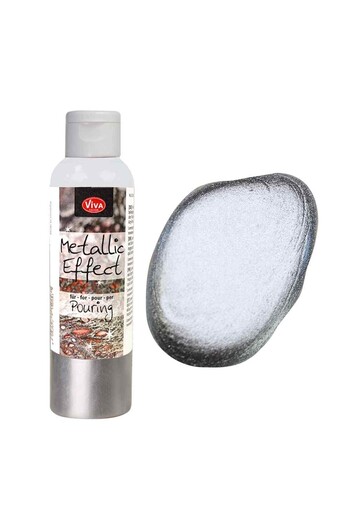 Viva Decor Pouring medium, metallic effect, VIVA DECOR, 120ml Silver