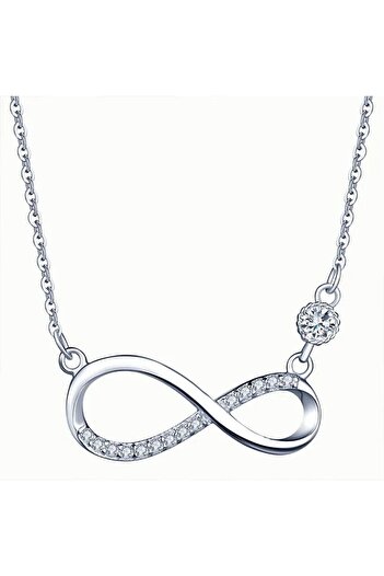 JustZEN Silver Necklace, JustZen™, Infinity, 45 cm with Pendant