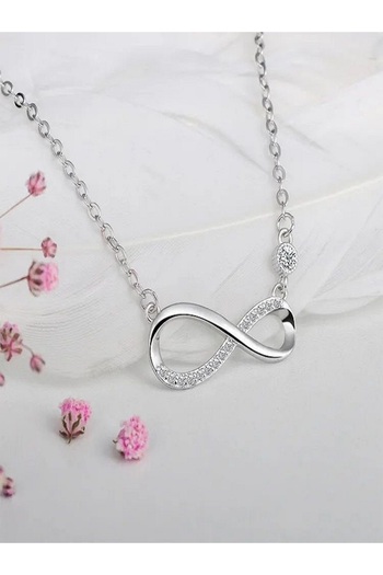 JustZEN Silver Necklace, JustZen™, Infinity, 45 cm with Pendant
