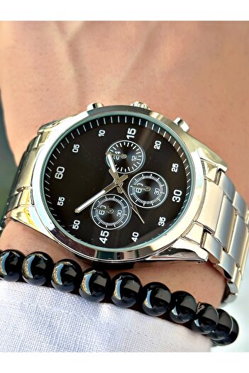 Tisaati Special Design Premium Series Metal Cord Men's Wrist Watch with Numbers - Gift Bracelet