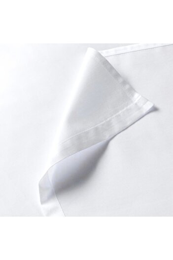 First Choice White satin cotton single bed sheet and pillowcase, 180x240cm