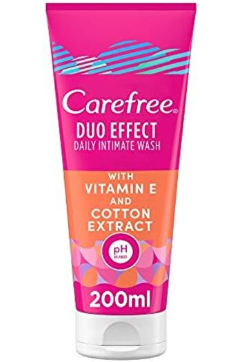 Carefree Daily Intimate Wash, Dual Effect with Cotton Extract, 200ml