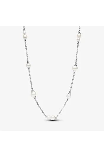Pandora Classic chain necklace with freshwater pearls 925 Silver - 45cm