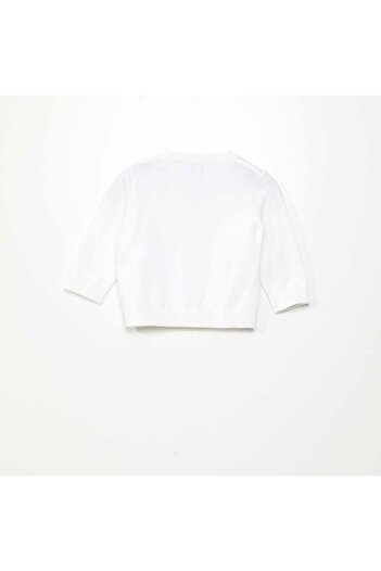 KIABI Lightweight knit V-neck cardigan white