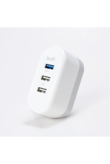 Budi Quick Charging Wall Charger 12W With 3 USB Ports For Fast Charging