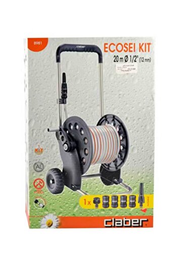 CLABER Hose Reel Ecosei Kit Grey/Black