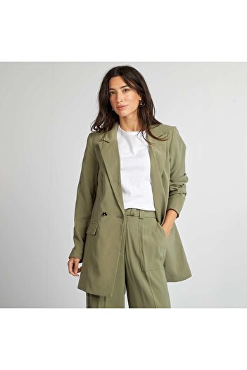 KIABI Mid-length tailored jacket GREEN