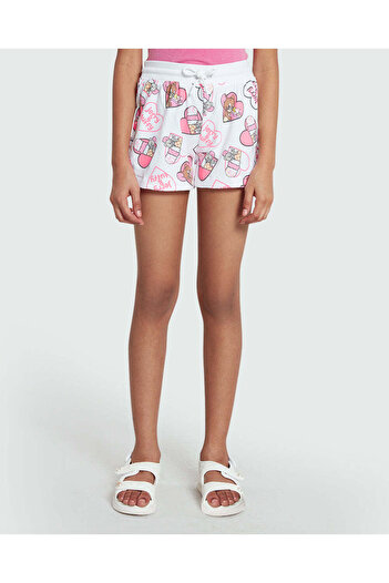 Ovs Cotton Shorts With Tom & Jerry Print And Drawstring