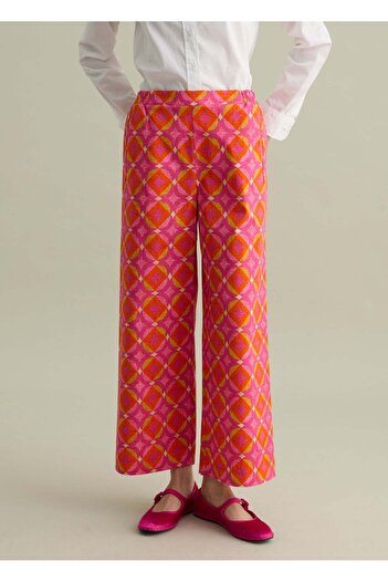 Ovs Wide-Leg Trousers With All-Over Print