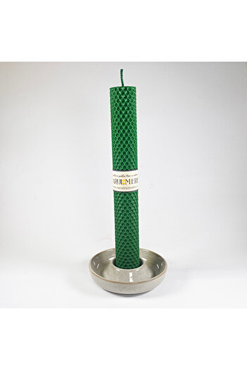 CARUL CU MIERE HANDMADE candle made of natural wax, honeycomb pattern, 26 cm x 3 cm