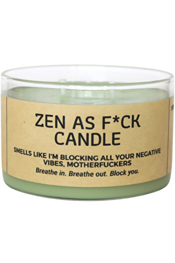 Candles with a mood Scented Soy Wax Candle ZEN AS FUCK pear - freesia - french vanilla 190 g