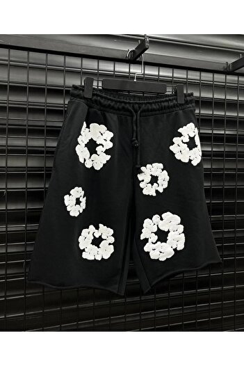 bellanova Oversize Asphalt Spotted Shorts Black