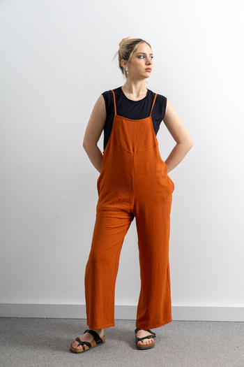 TUĞBA ERGÜL Women's Ayrobin Linen Jumpsuit