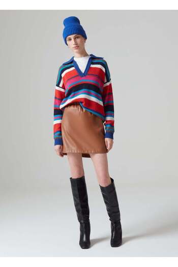 Ovs Glossy-Effect Miniskirt